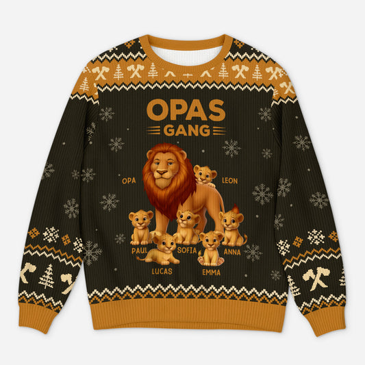 5826WGE1 papas opas gang lowe weihnachtspullover herren personalisiert 5826W6TTB
