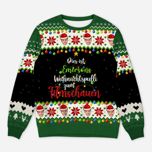 5831WGE1 weihnachtspulli zum filmschauen personalisierter weihnachtspullover damen und herren 5831W6VQA