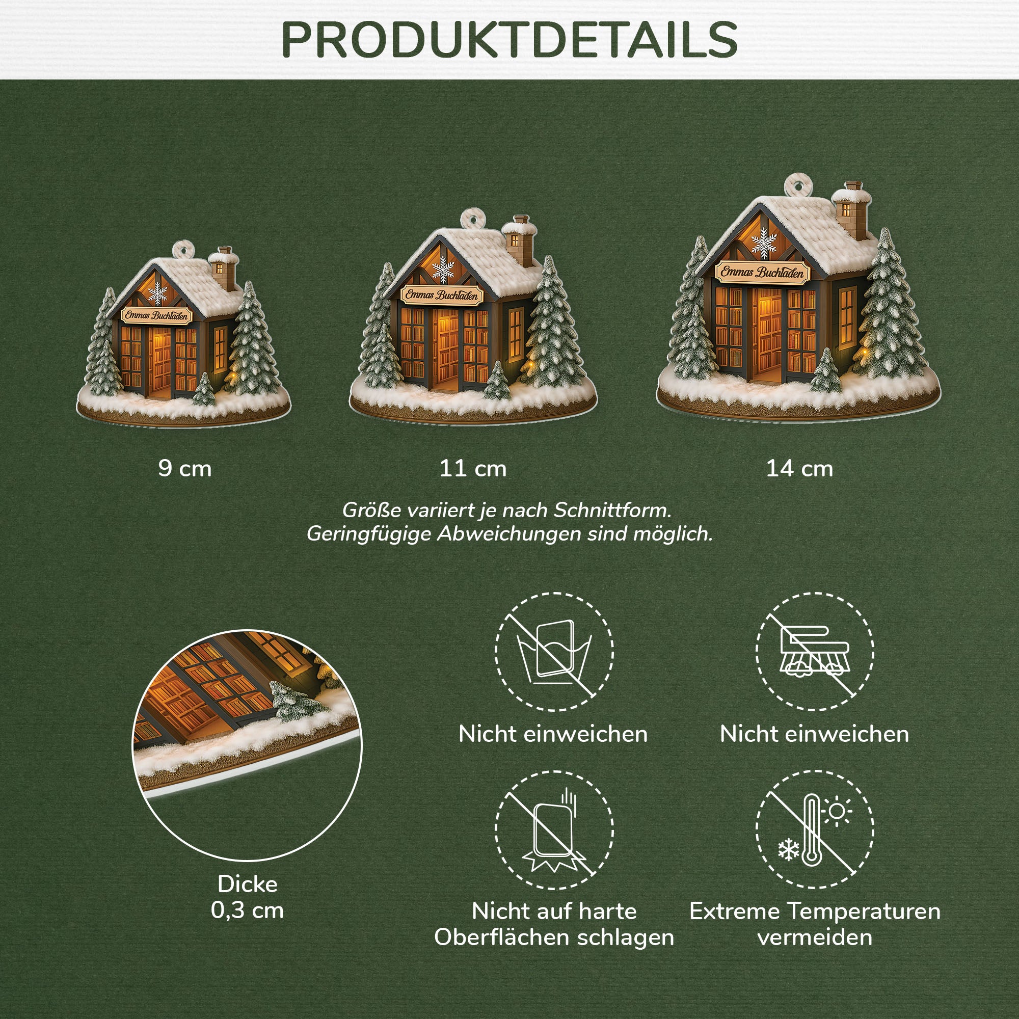 5833OGE3 3d druck effekt buchladen personalisierte acryl ornamente leseratten frauen manner 5833okvqa