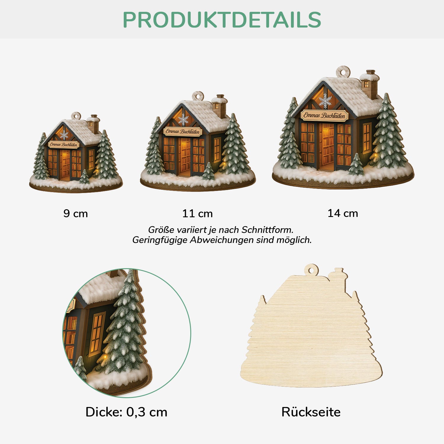 5833OGE3 buchladen personalisierte 1 schicht holz ornamente leseratten 5833OKMQA