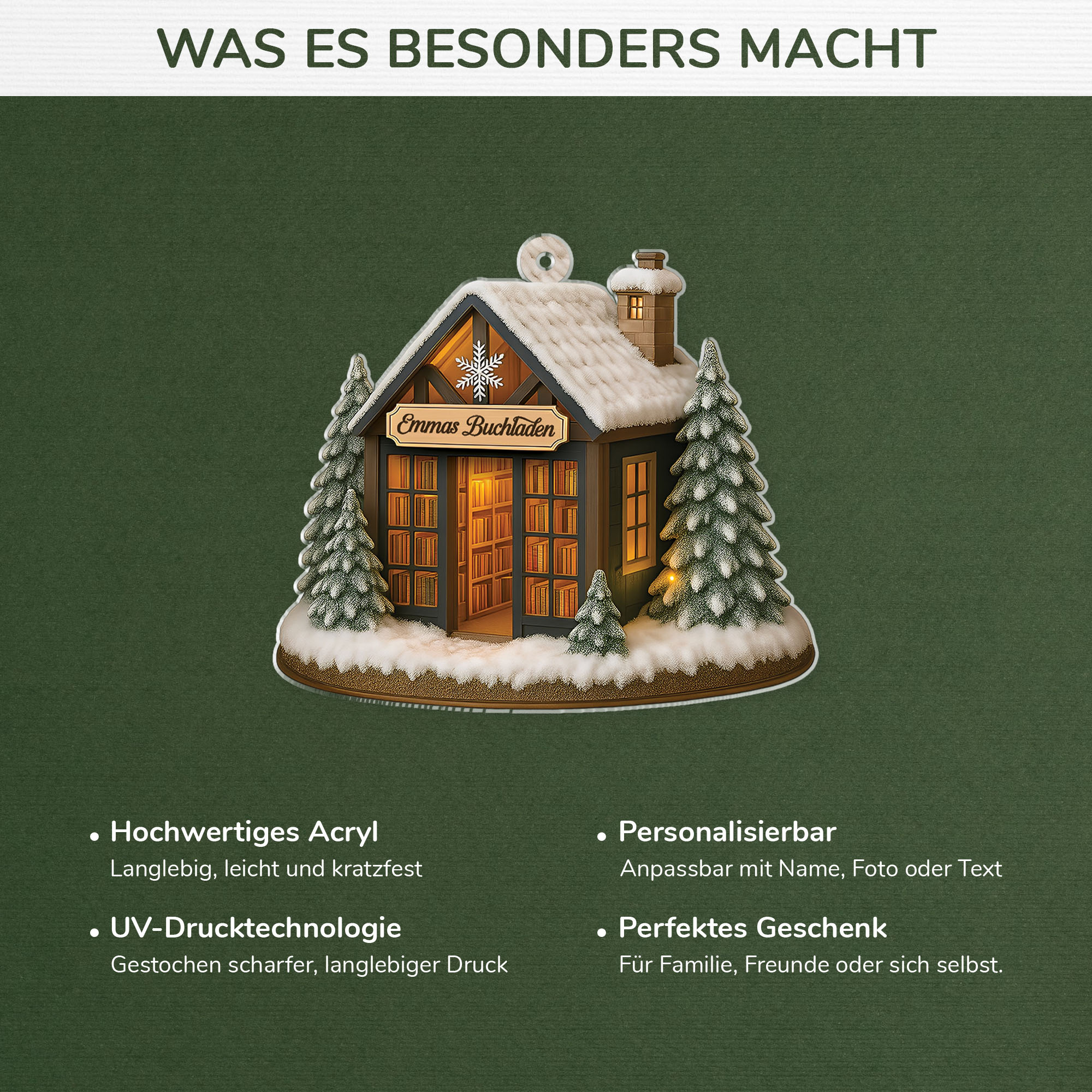 5833OGE4 3d druck effekt buchladen personalisierte acryl ornamente leseratten frauen manner 5833okvqa