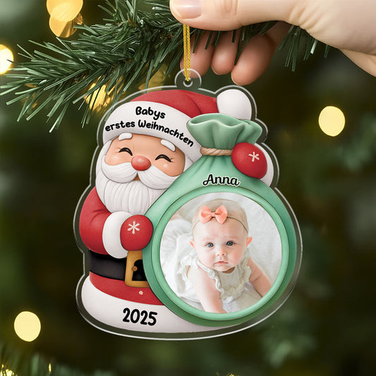 5835OGE2 kleines bundel freude personalisierter weihnachtsschmuck_ acryl zur geburt eines babys 5835O3LQK