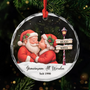 5836OGE1 gemeinsam alt werden seit weihnachtsmann frau personalisierter weihnachtsschmuck glas paar 5836OTT5G