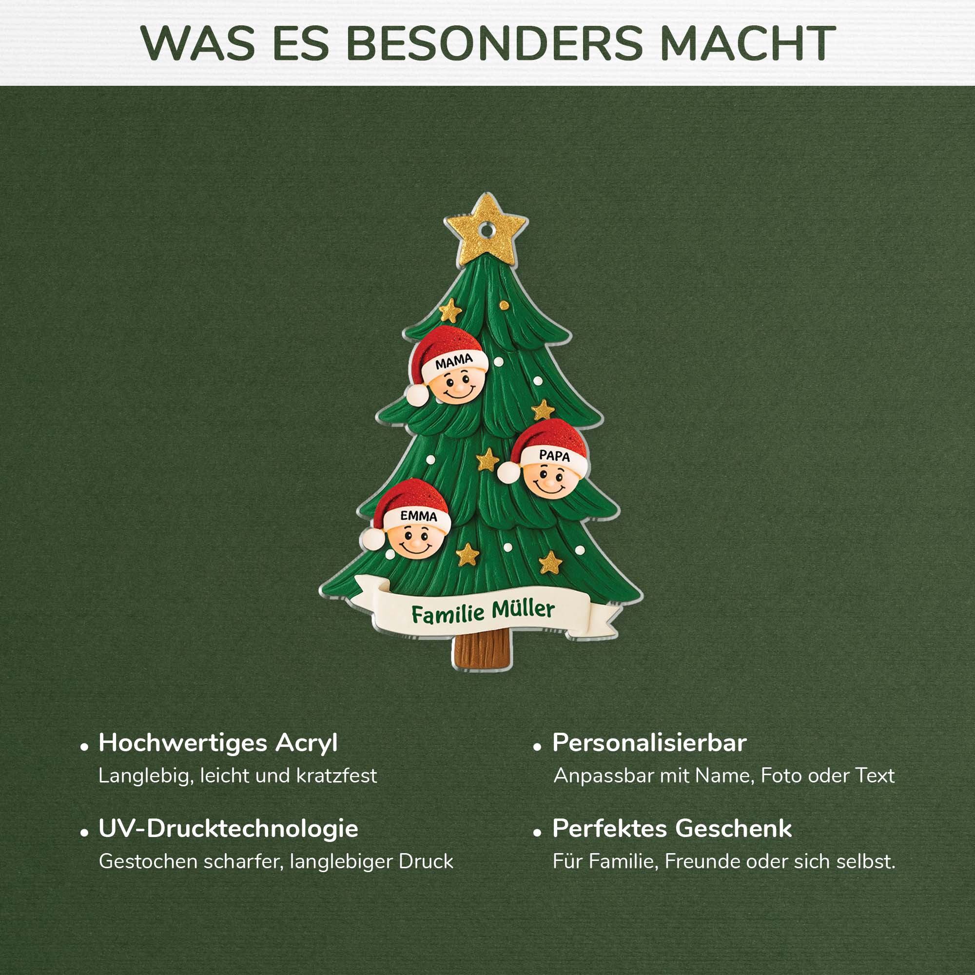 5848OGE4 3d druck effekt fur immer familie personalisierter weihnachtsschmuck acryl 5848OKMTI