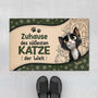 5872DGE2 zuhause der sussesten katzen der welt fussmatte katzen personalisiert 5872D8LZD_2