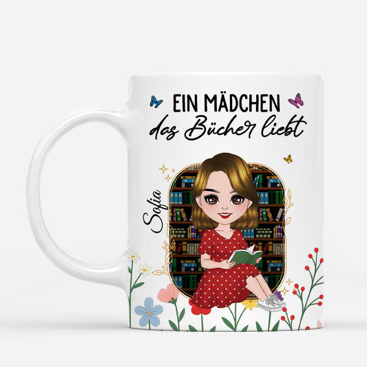 5874MGE1 ein madchen das bucher liebt personalisierte tasse leseratten frauen 5874MTTMA