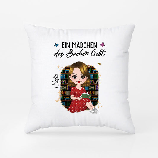 5874PGE1 ein madchen das bucher liebt kissen personalisiert madchen_ leseratten 5874PTTMA