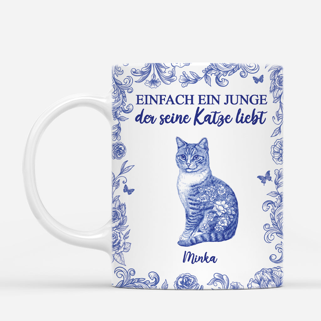 5876MGE1 toile de jouy einfach ein madchen das ihre katze liebt katzen tasse personalisiert_ 5876M8MZD