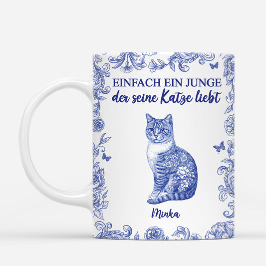 5876MGE1 toile de jouy einfach ein madchen das ihre katze liebt katzen tasse personalisiert_ 5876M8MZD