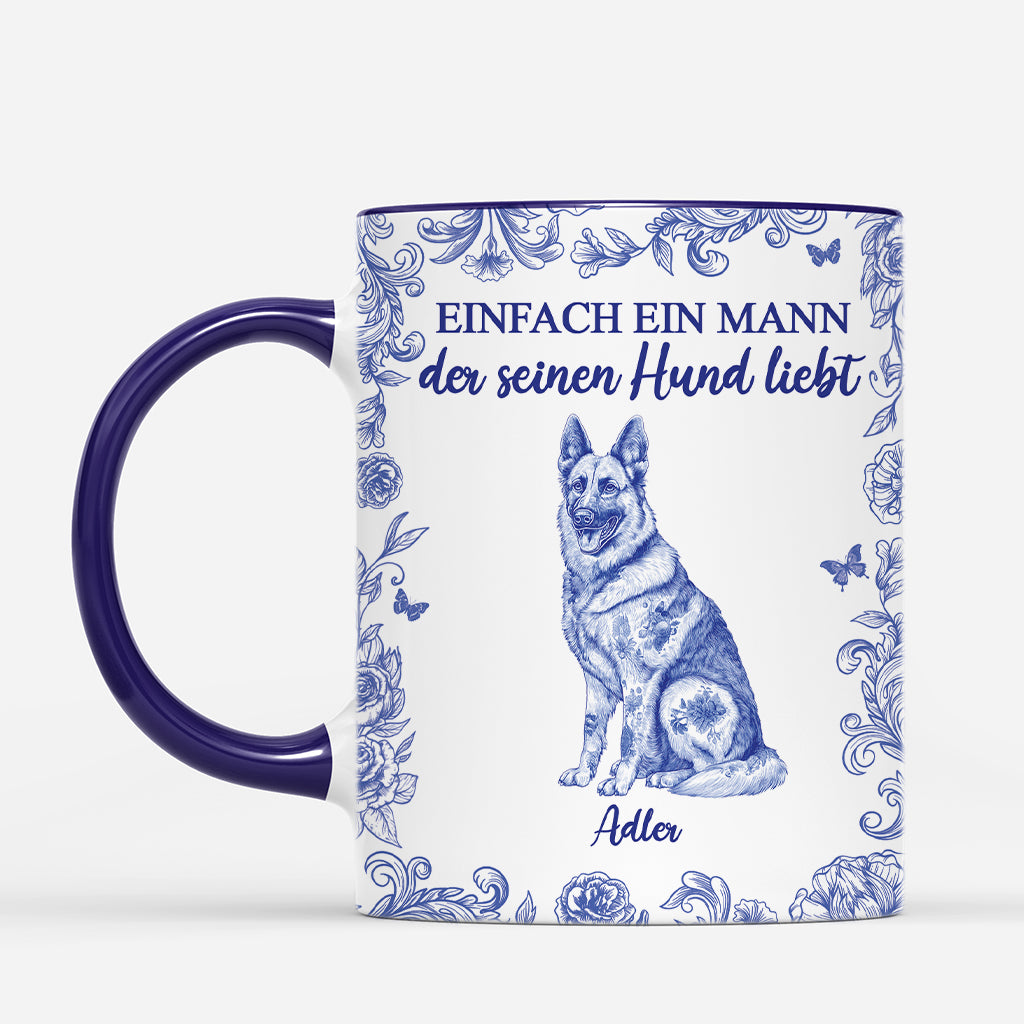 5876MGE2 toile de jouy einfach ein madchen das ihren hund liebt personalisierte tasse hund_ 5876M8MZC