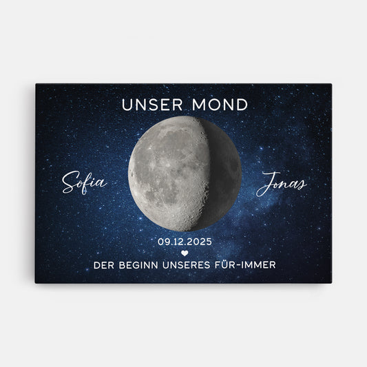 5885CGE1 der beginn unseres fur immer personalisierte leinwand paar mondphasen 5885C8MZG