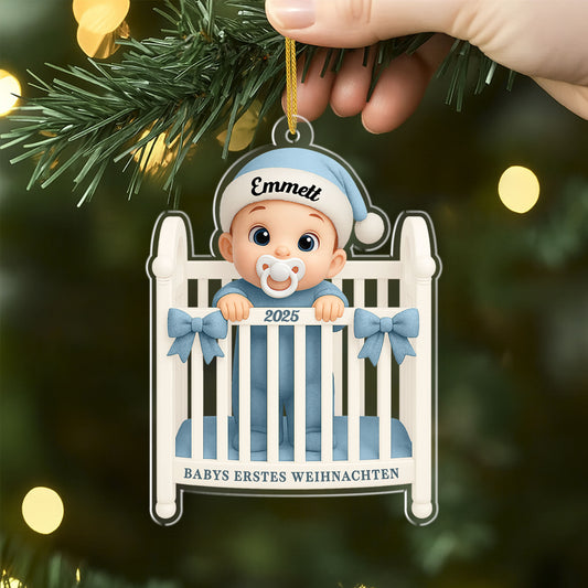 5890OGE2 3d druck effekt erstes weihnachten_ laufgitter personalisierter weihnachtsschmuck_ acryl zur geburt 5890O6LQK