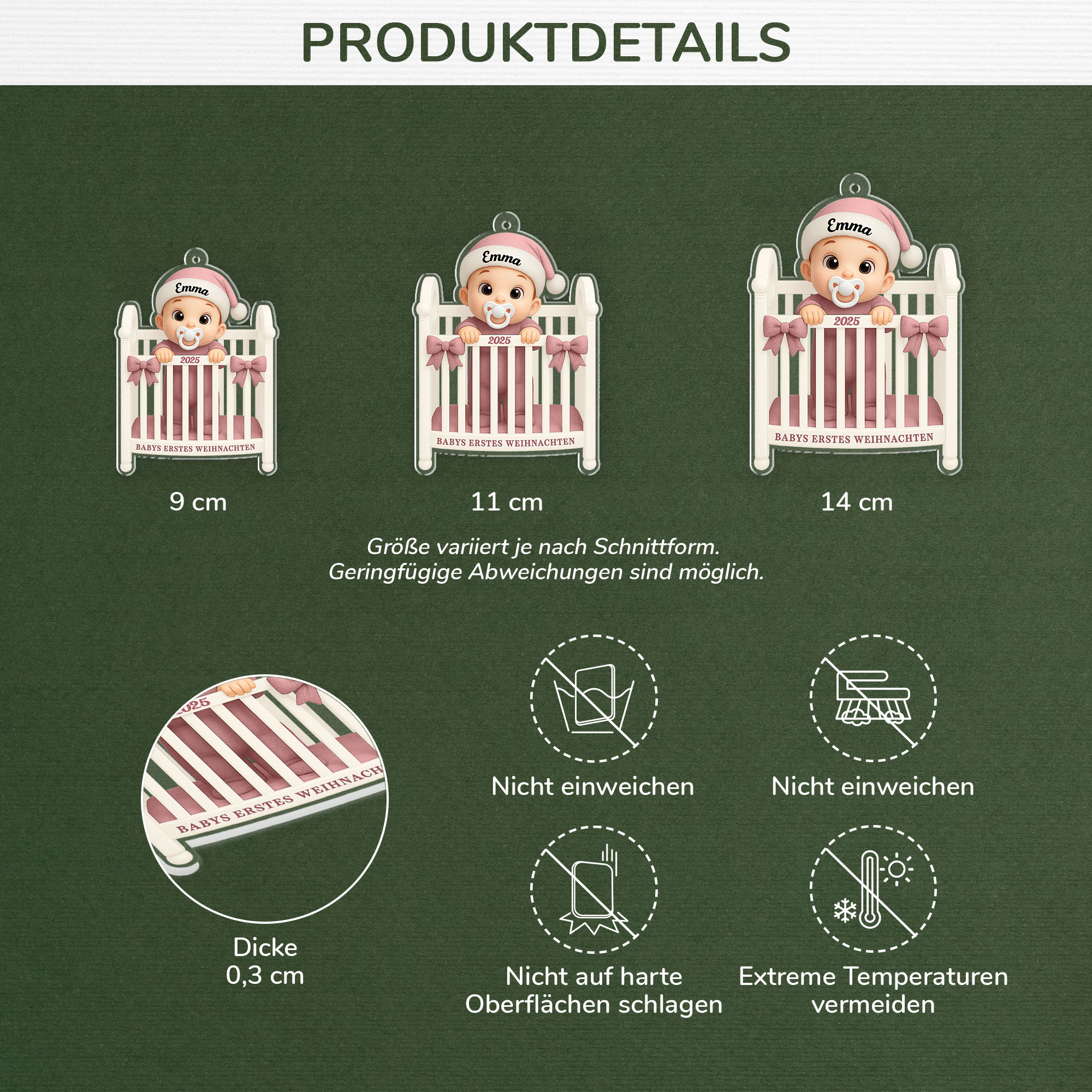 5890OGE3 3d druck effekt erstes weihnachten_ laufgitter personalisierter weihnachtsschmuck_ acryl zur geburt 5890O6LQK