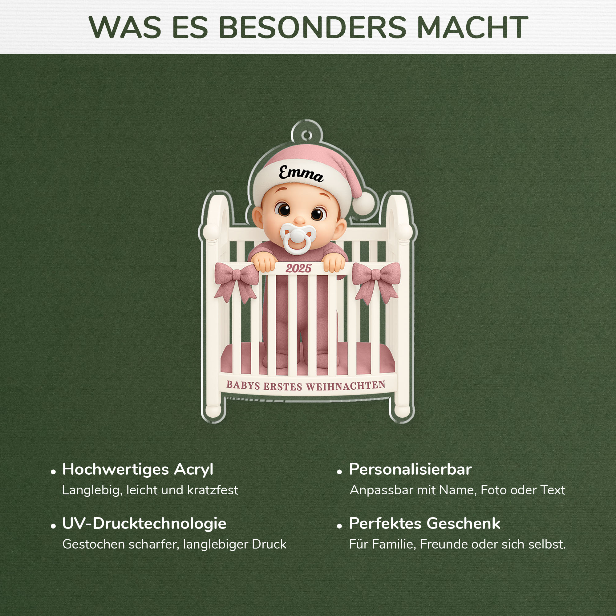 5890OGE4 3d druck effekt erstes weihnachten_ laufgitter personalisierter weihnachtsschmuck_ acryl zur geburt 5890O6LQK