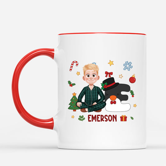 5899MGE2 alphabet name personalisierte weihnachtstasse_ frauen und manner 5899MKZ0A