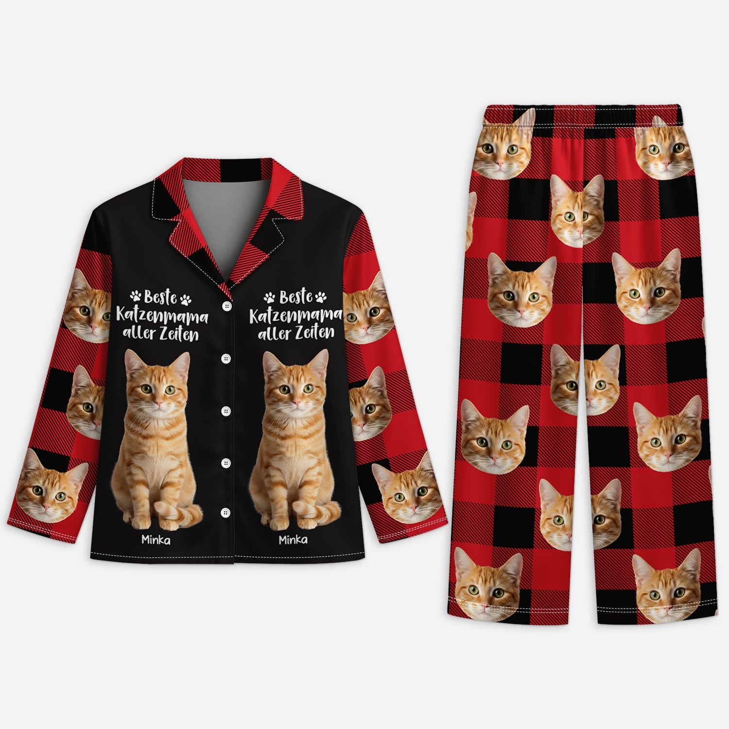 5914VGE1 bester katzenpapa aller zeiten personalisierte pyjama_ katze mit foto 5914VTHCD