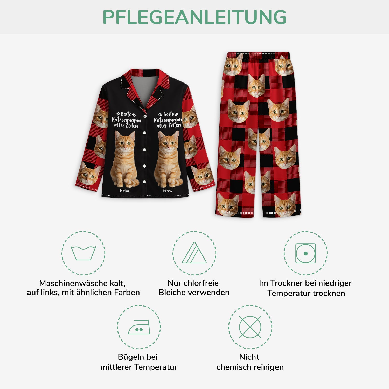5914VGE4 bester katzenpapa aller zeiten personalisierte pyjama_ katze mit foto 5914VTHCD