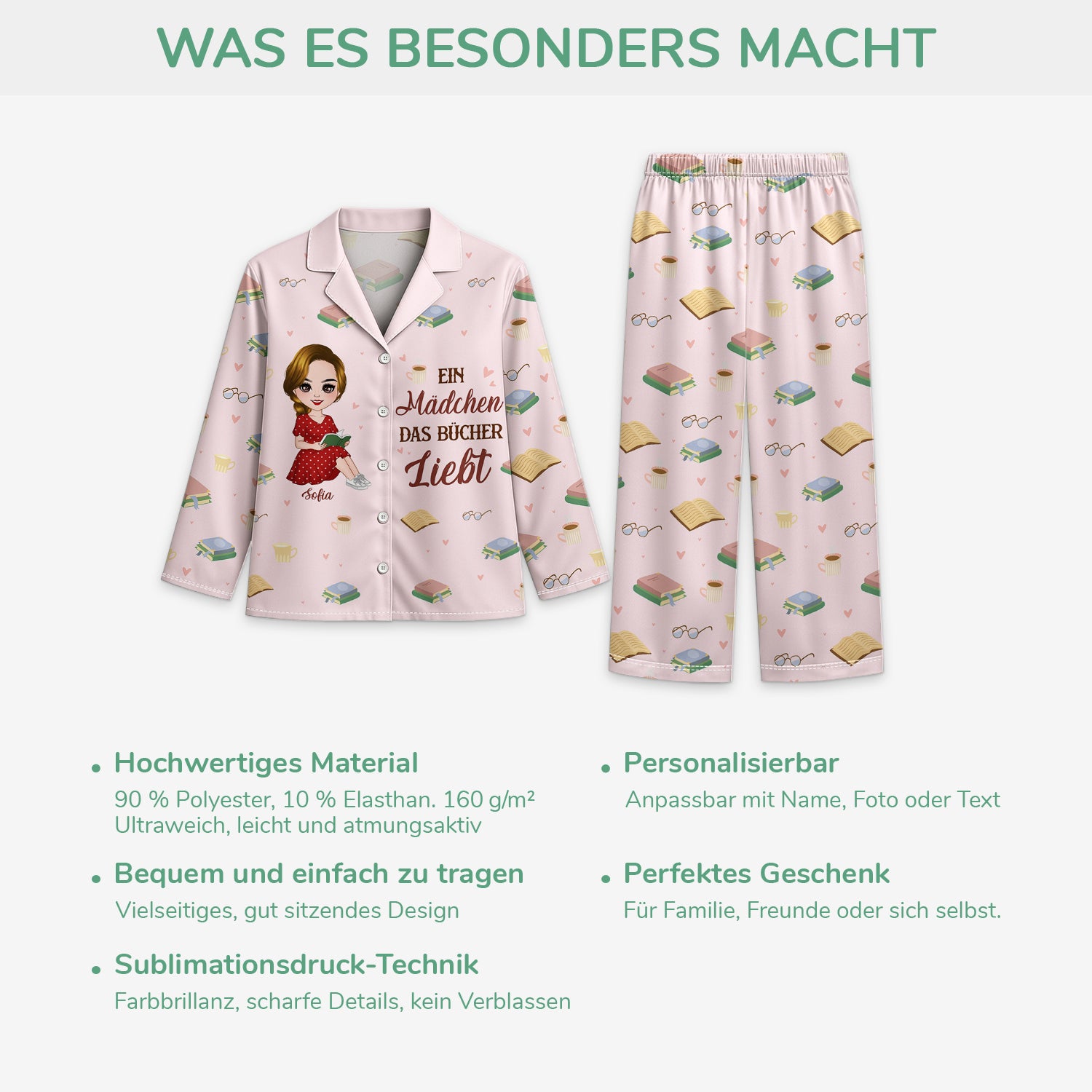5915VGE5 einfach ein madchen das bucher liebt personalisierte pyjama damen_ leseratten_ 5915V3QZA