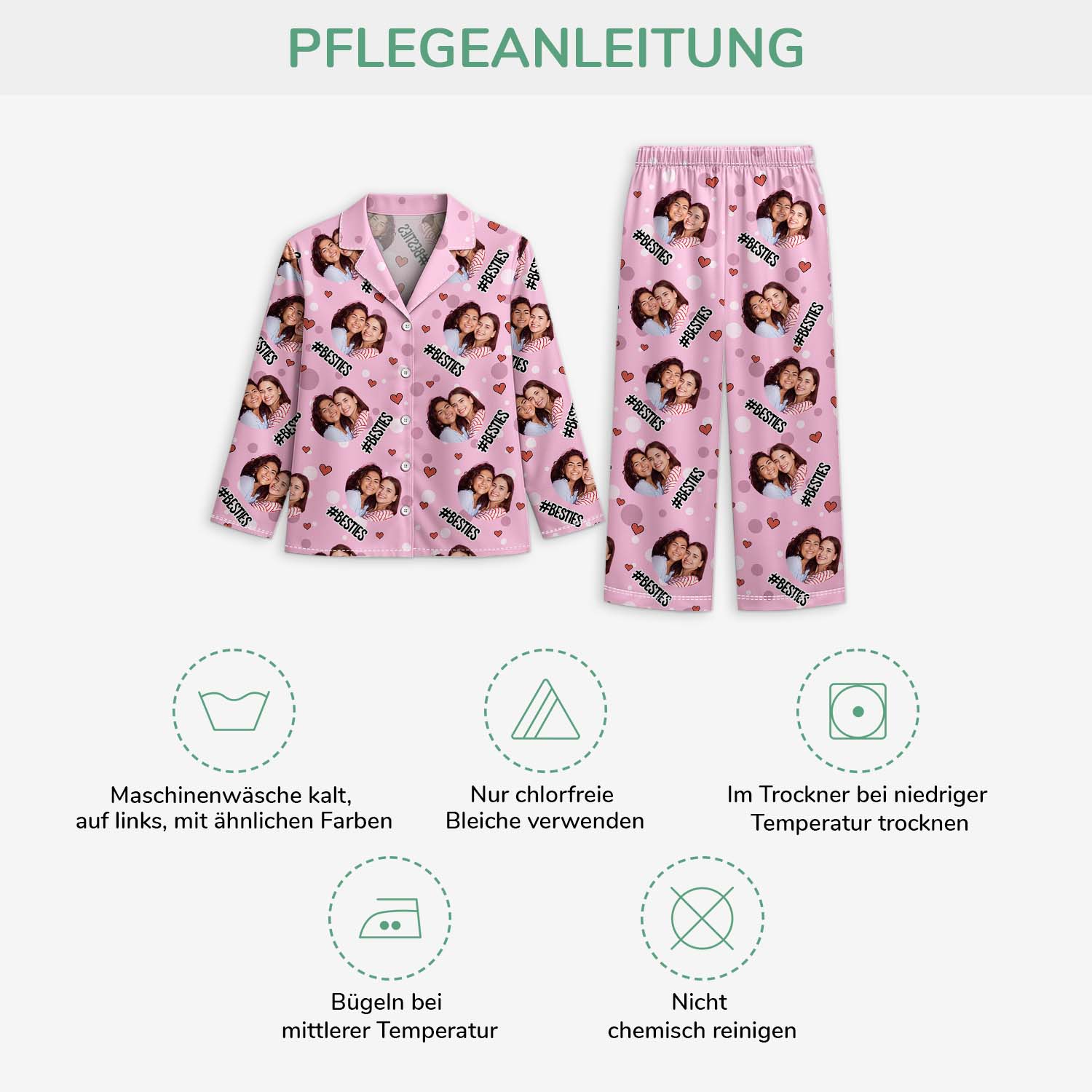 5918VGE4 fur meine bestie personalisierte pyjamas_ beste freundinnen mit gesicht 5918V8XCF