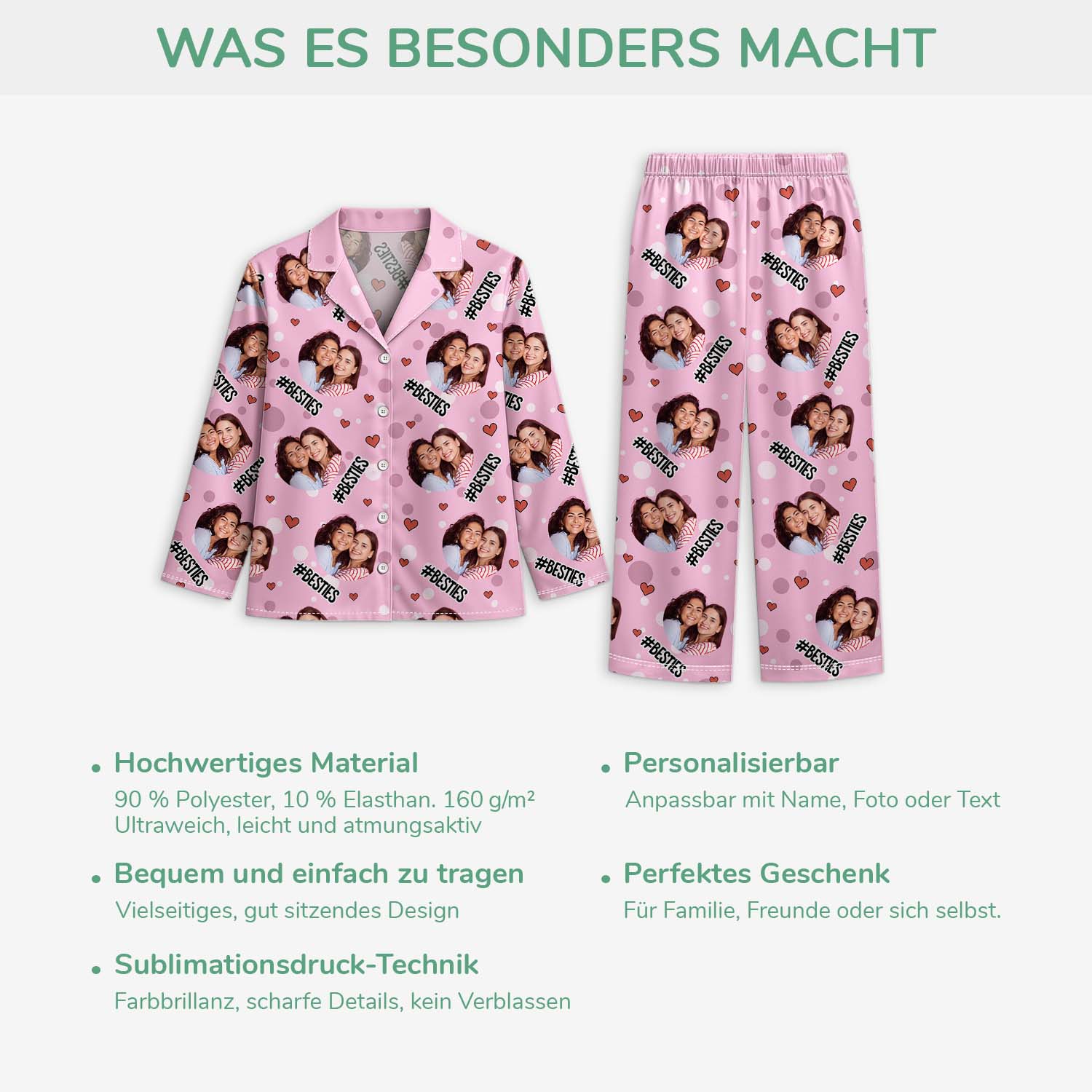 5918VGE5 fur meine bestie personalisierte pyjamas_ beste freundinnen mit gesicht 5918V8XCF