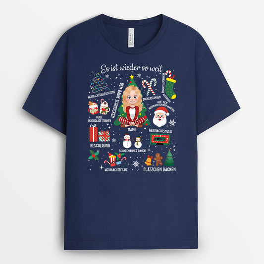 5922AGE1 die weihnachtszeit ist da personalisiertes weihnachts shirt_ damen und herren 5922ATVMA