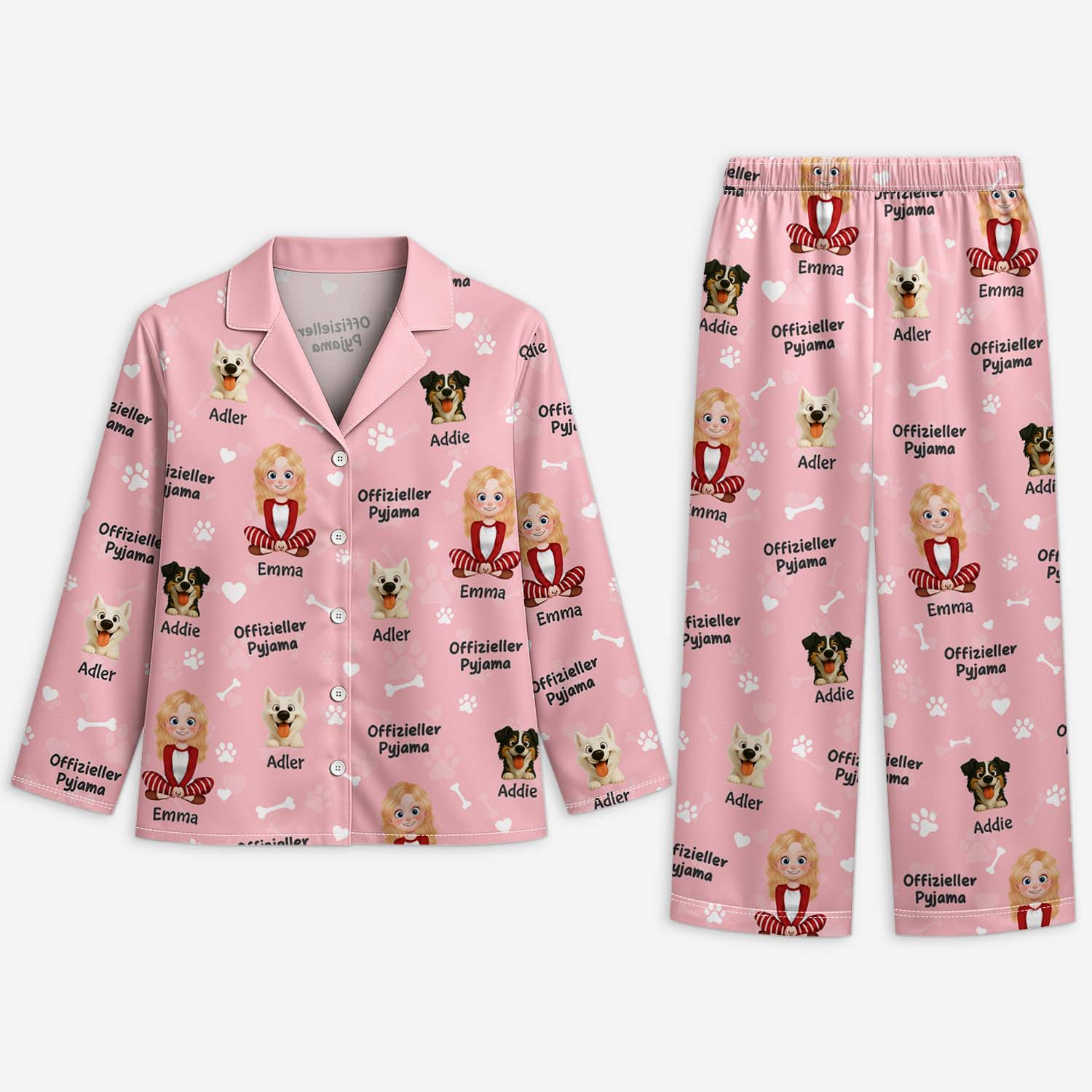 5924VGE1 offizieller pyjama personalisierte pyjama_ hund 5924VYNC
