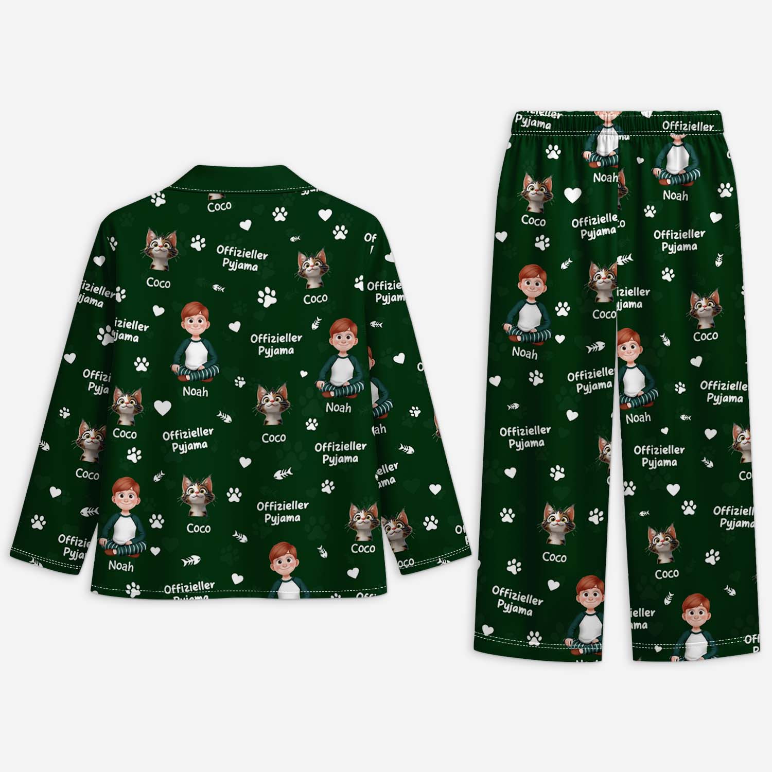 5924VGE2 offizieller pyjama personalisierte pyjama_ katze 5924V3YND