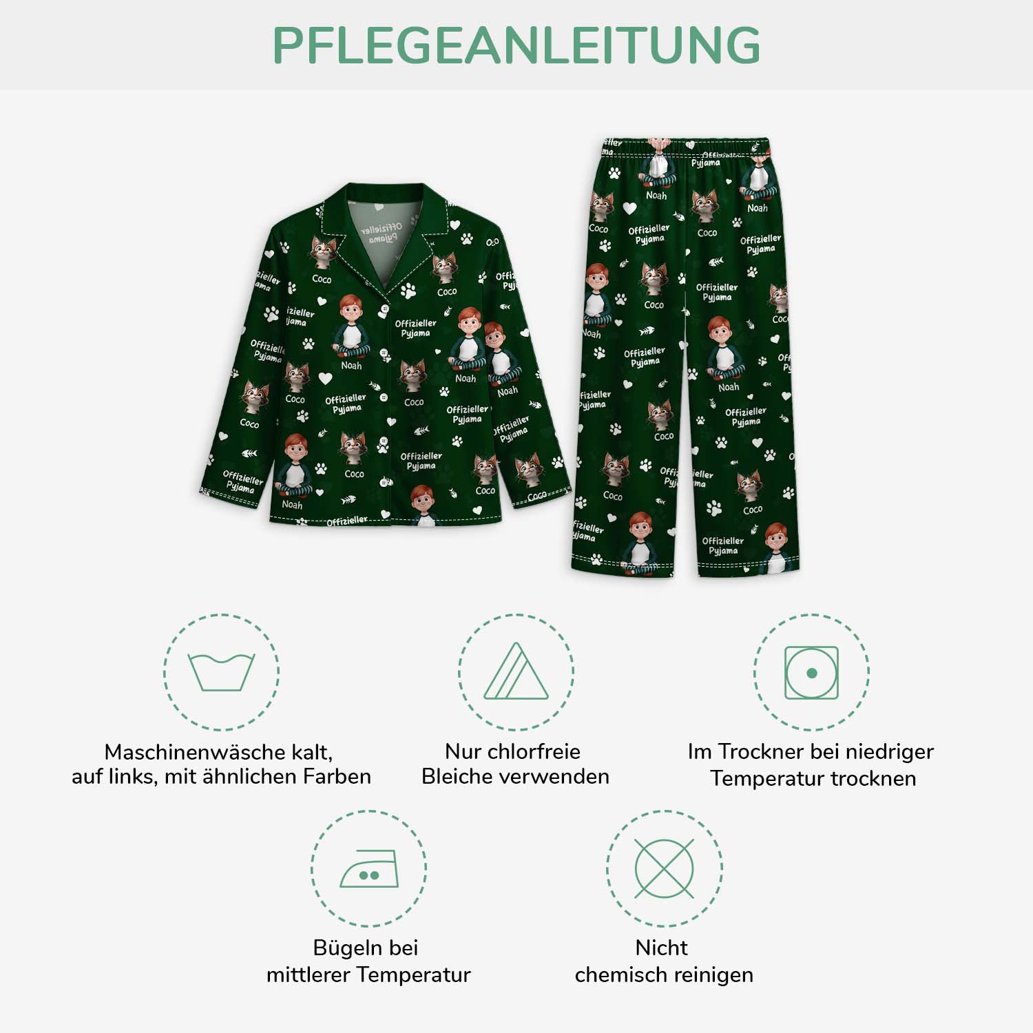 5924VGE4 offizieller pyjama personalisierte pyjama_ katze 5924V3YND