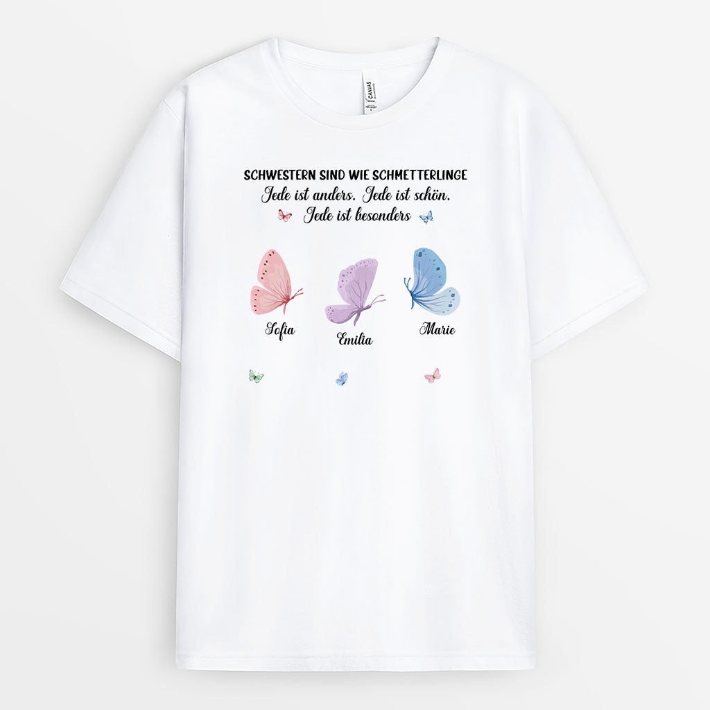 5927AGE1 schwestern sind wie schmetterlinge personalisierte t shirts schwestern 5927A8VCE