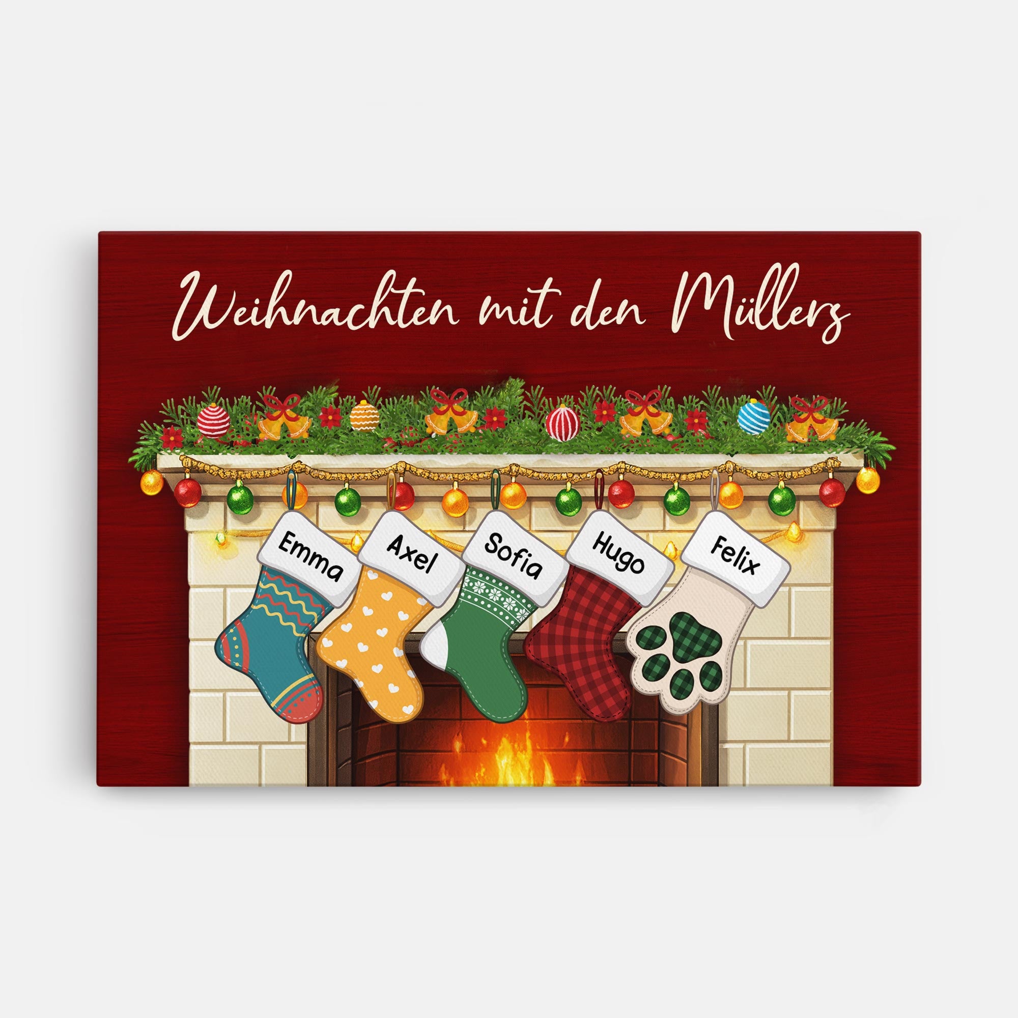 5928CGE1 weihnachten mit der familie personalisierte leinwand familie_ 5928CTVAI