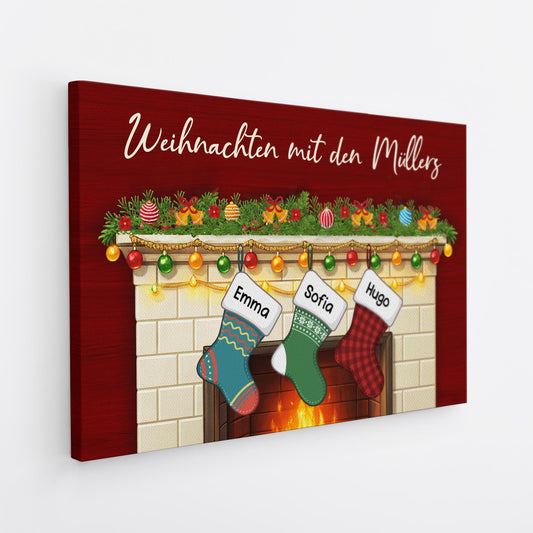5928CGE2 weihnachten mit der familie personalisierte leinwand familie_ 5928CTVAI