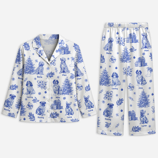 5938VGE1 hund toile de jouy personalisierte pyjamas_ 5938V6ZMC