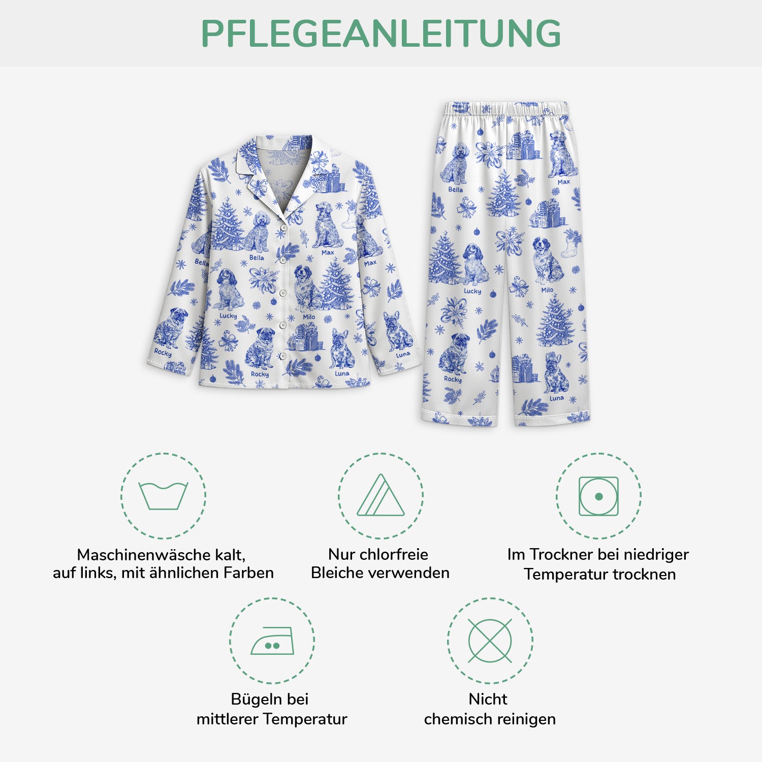 5938VGE4 hund toile de jouy personalisierte pyjamas_ 5938V6ZMC