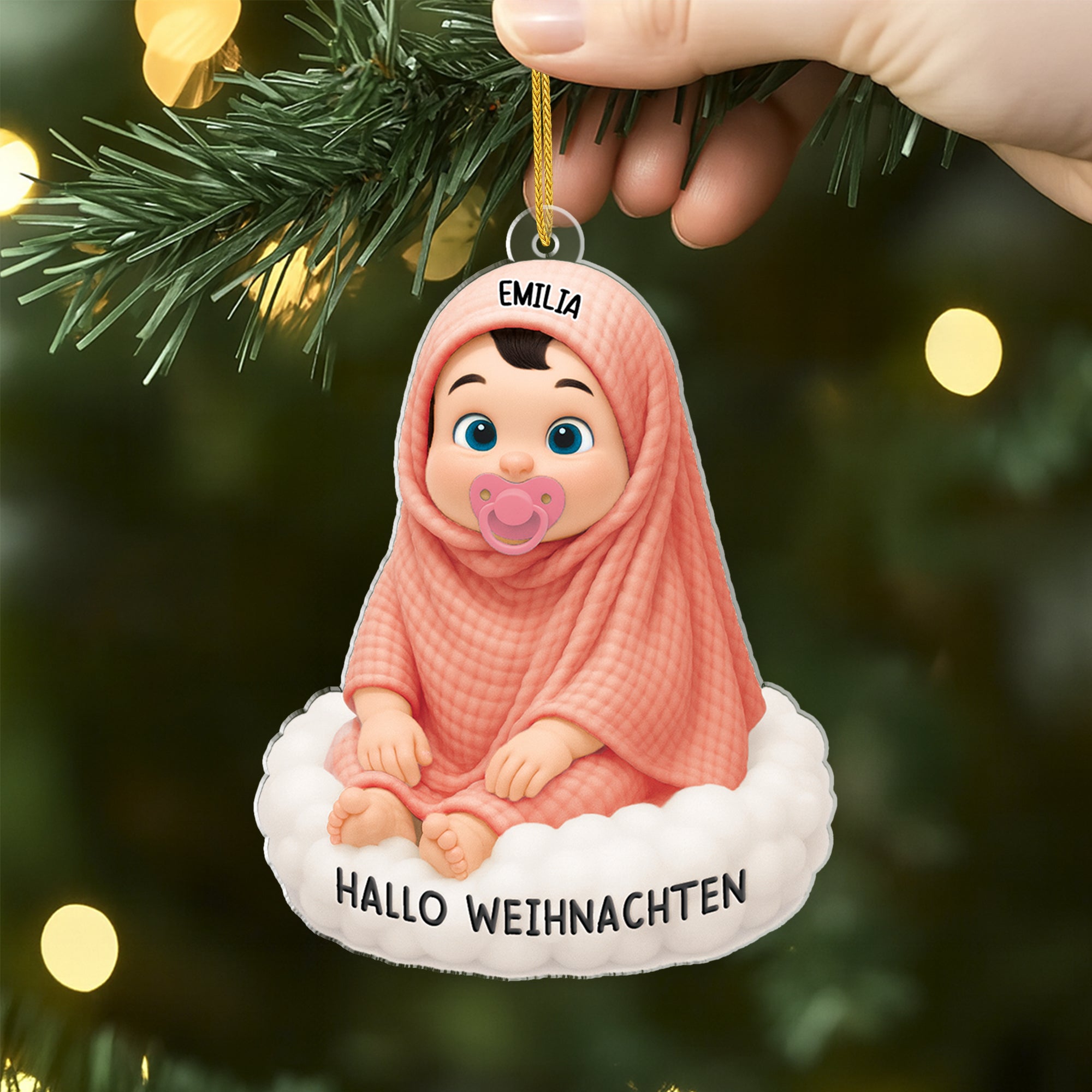 5940OGE2 3d druck effekt hallo weihnachten personalisierter weihnachtsschmuck_ acryl zur geburt 5940OKZCK