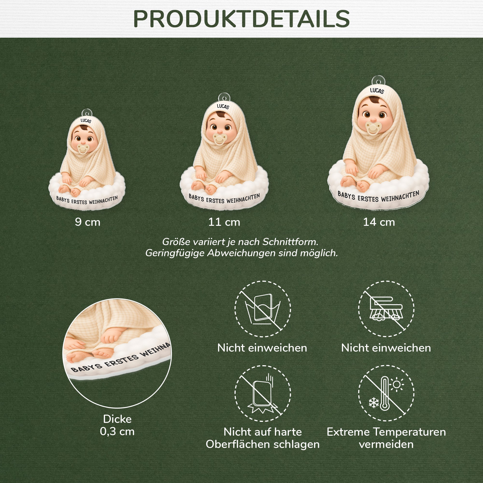 5940OGE3 3d druck effekt hallo weihnachten personalisierter weihnachtsschmuck_ acryl zur geburt 5940OKZCK