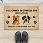 5945DGE2 willkommen bei fussmatte personalisiert hund_ cartoon 5945DKL0C
