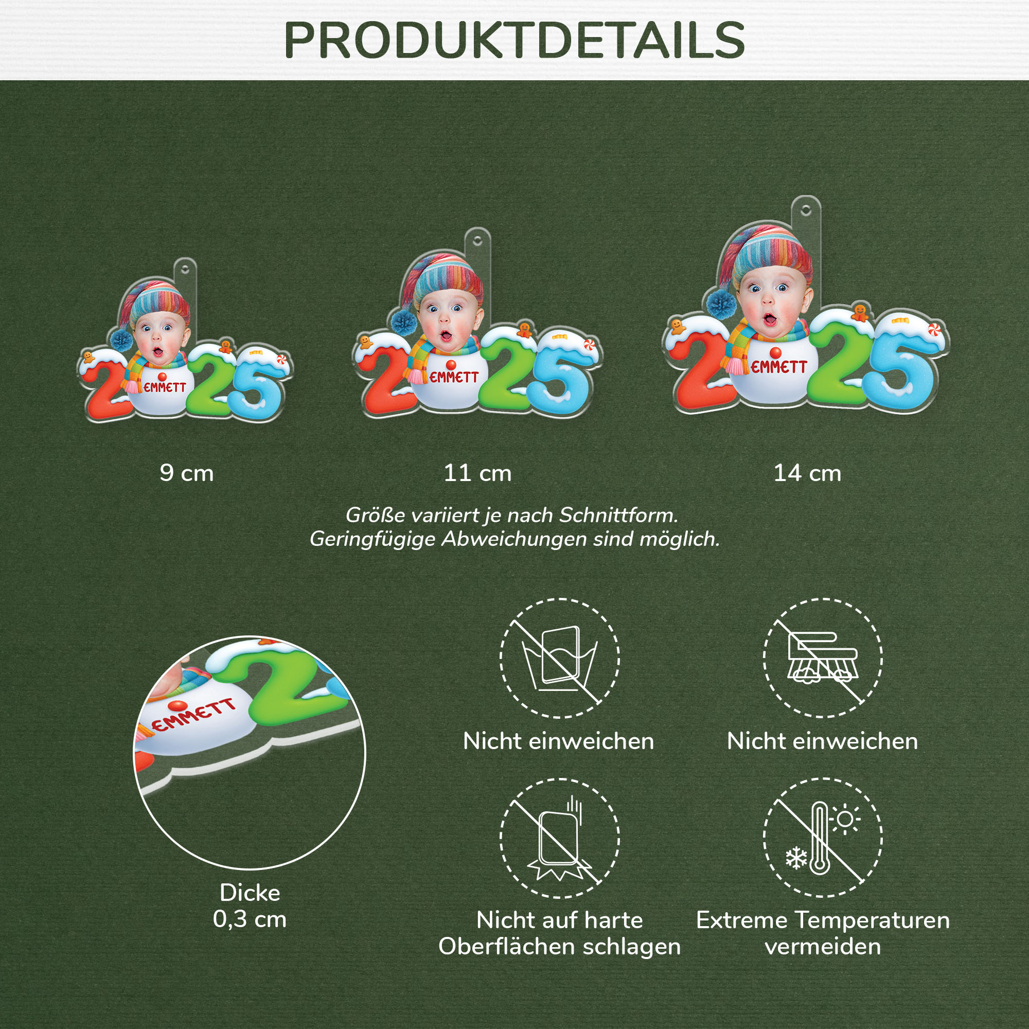 5946OGE3 3d druck effekt weihnachten personalisierter weihnachtsschmuck_ acryl kind mit gesicht 5946OKVQK