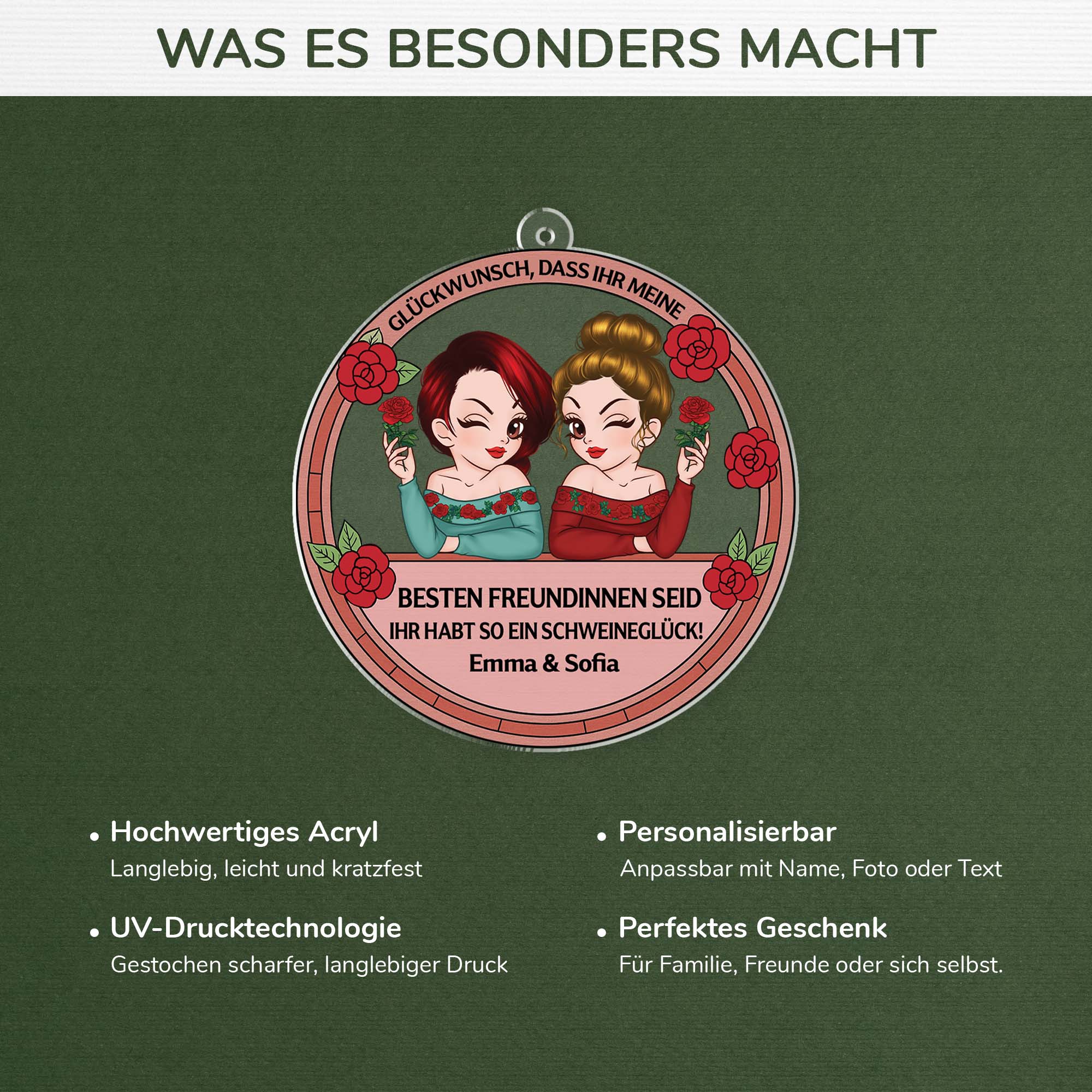 5948OGE4 gluckwunsch du bist meine beste freundin personalisierte acryl ornamente beste freundin 5948OKZTA