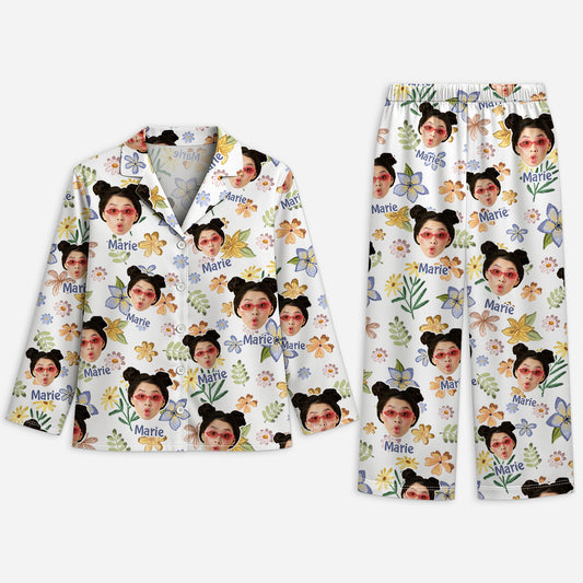 5951VGE1 madchen und blumen personalisierte pyjama damen_ 5951VKQNA