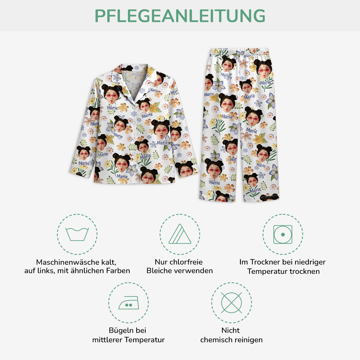 5951VGE4 madchen und blumen personalisierte pyjama damen_ 5951VKQNA
