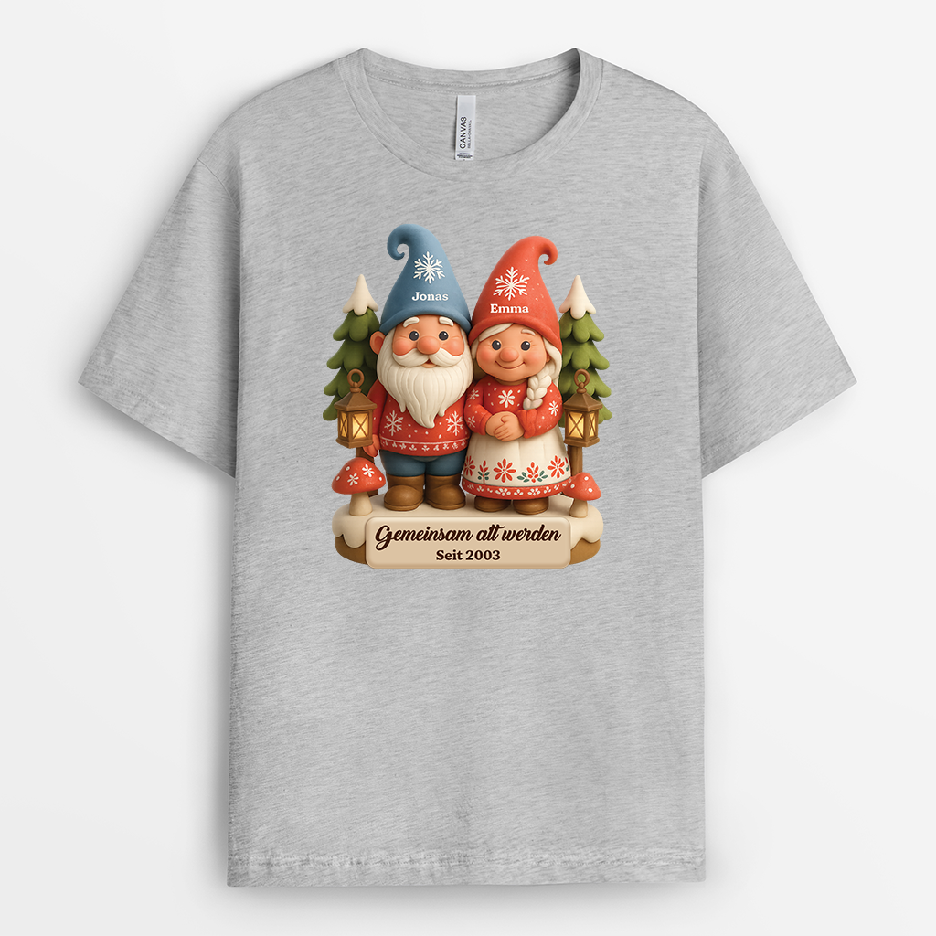 5953AGE2 gemeinsam alt werden seit partner t shirt personalisiert weihnachten 5953AKH5G