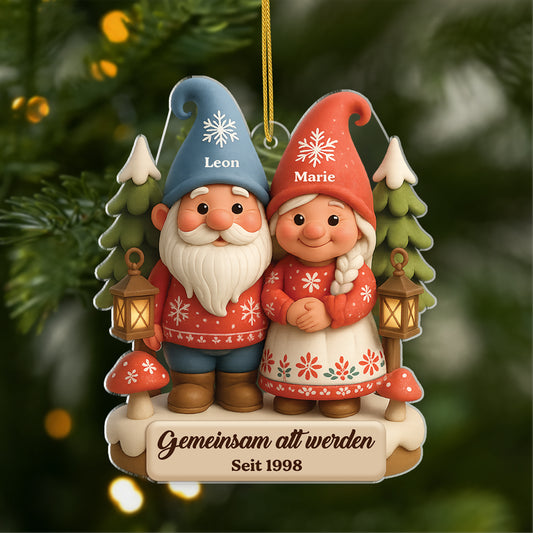 5953OGE1 3d druck effekt gemeinsam alt werden seit personalisierter weihnachtsschmuck_ acryl paare 5953OKVNG