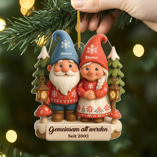 5953OGE2 3d druck effekt gemeinsam alt werden seit personalisierter weihnachtsschmuck_ acryl paare 5953OKVNG