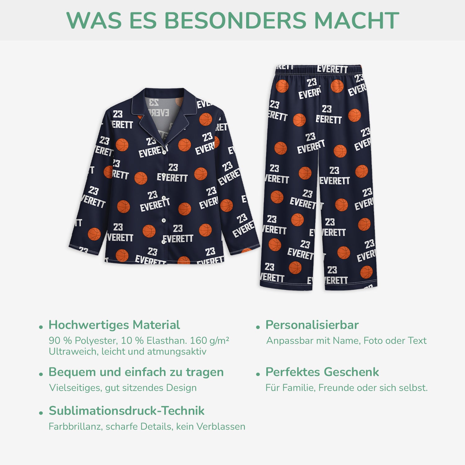 5956VGE5 sportarten personalisierte pyjama damen_ und herren 5956VKTNB