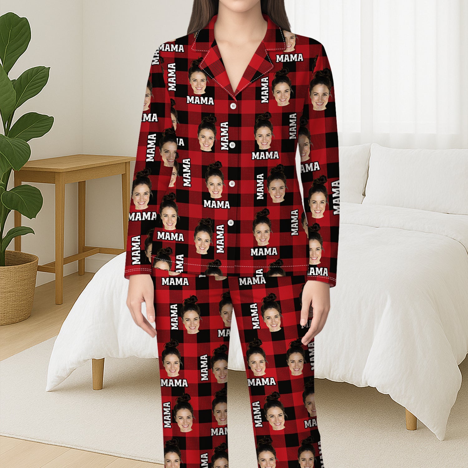 5962VGE3 damen herren mit gesicht personalisierte pyjamas_ weihnachten 5962VTVCA