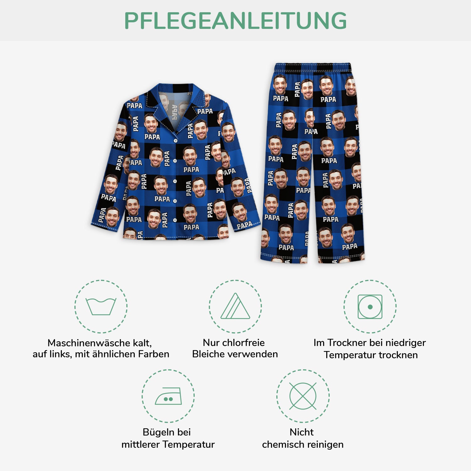 5962VGE4 damen herren mit gesicht personalisierte pyjamas_ weihnachten 5962VTVCA