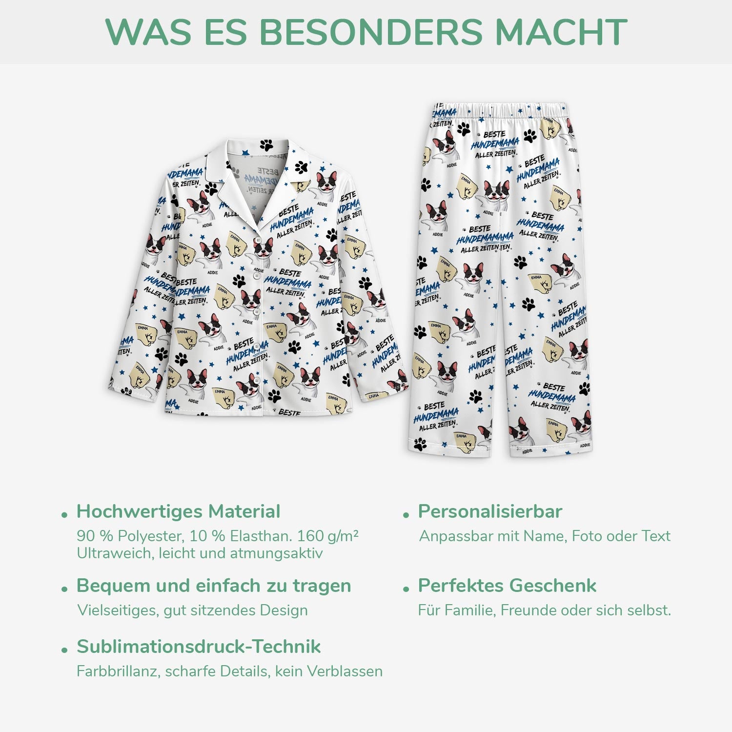 5966VGE5 beste hundemama aller zeiten personalisierte pyjama_ hund 5966V8YAC