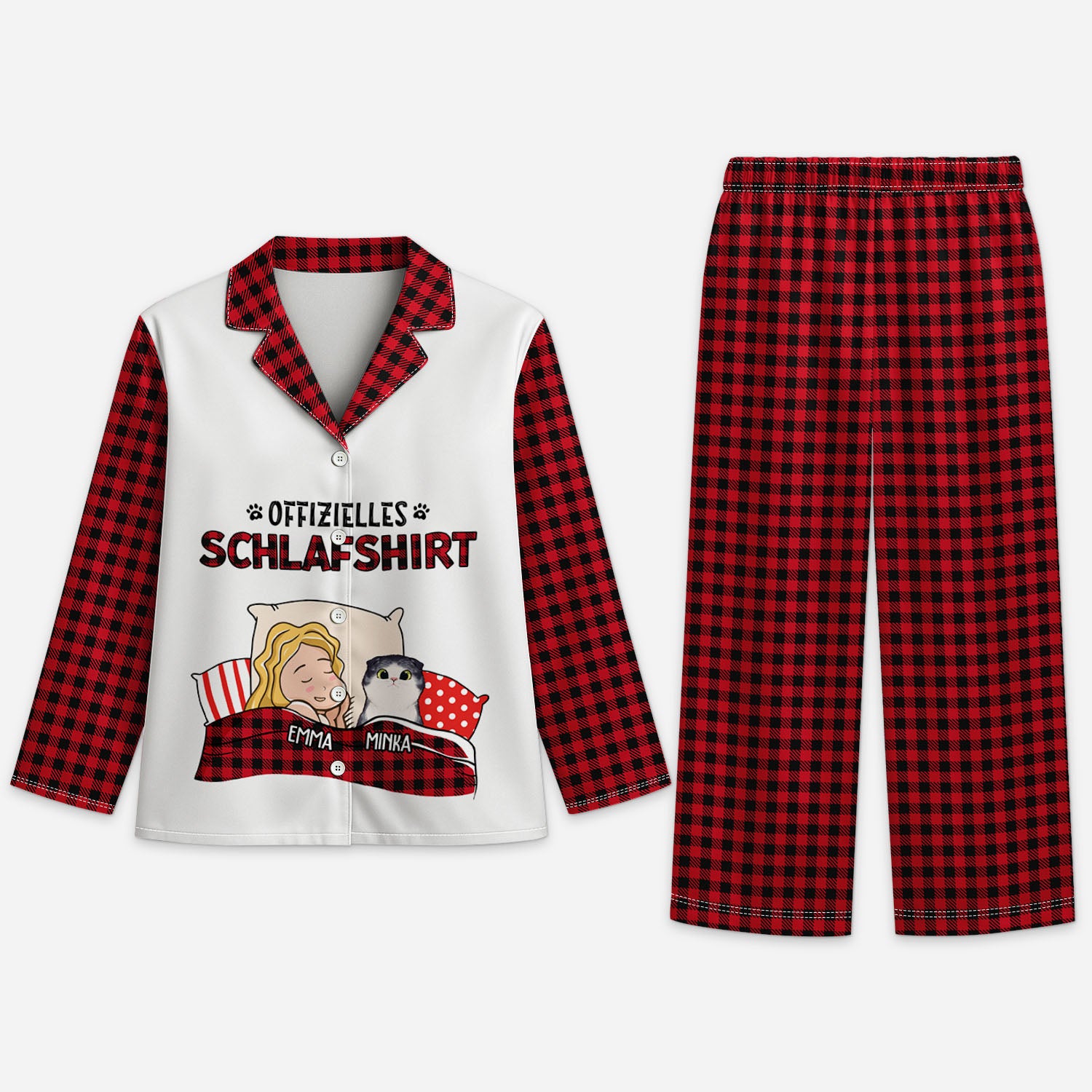 5971VGE1 das ist mein pyjama personalisierte pyjama_s katze 5971VKZQD
