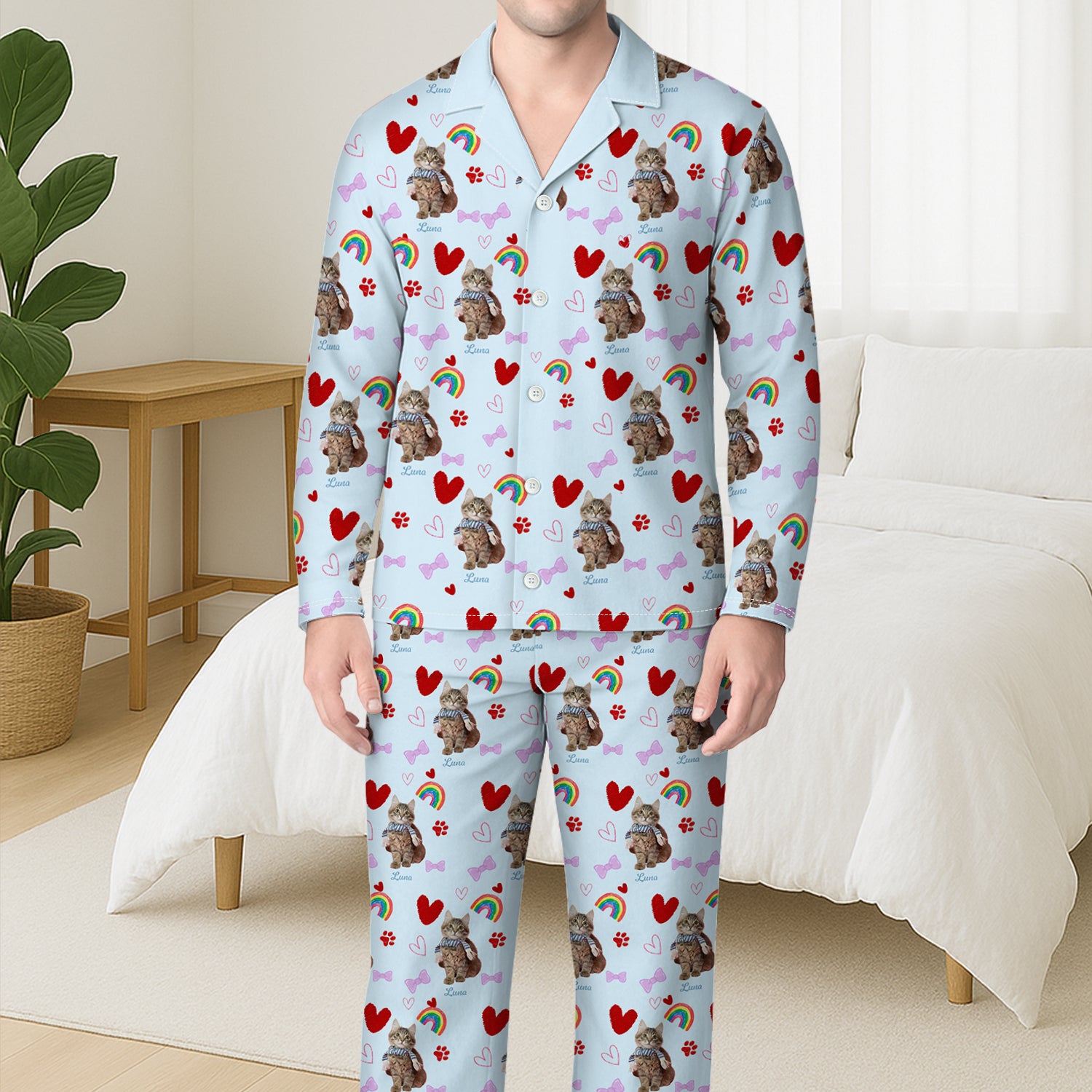 5972VGE3 mein hund und regenbogen personalisierte pyjamas hund mit foto 5972VTVZC