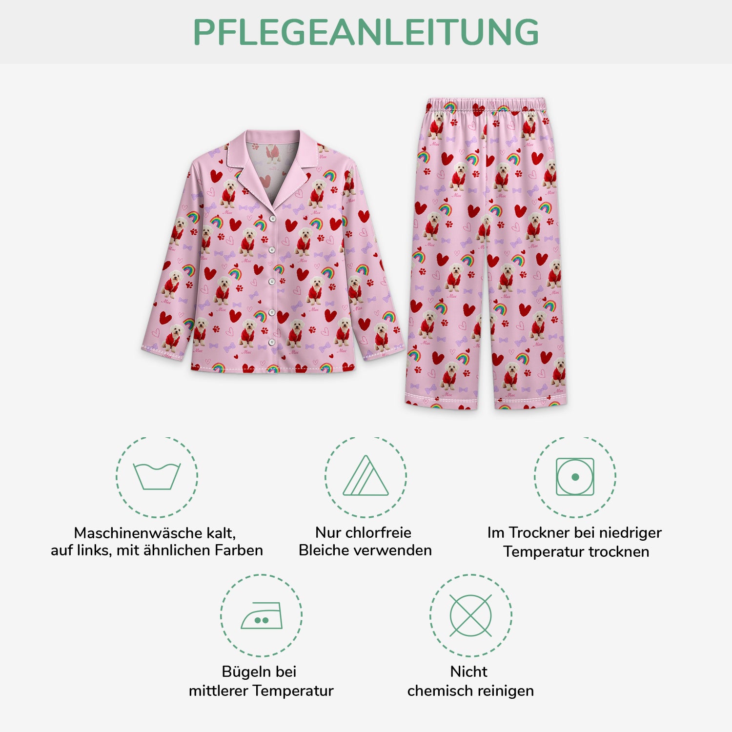 5972VGE4 mein hund und regenbogen personalisierte pyjamas hund mit foto 5972VTVZC